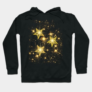 Celestial Nights - With Golden Stars Hoodie